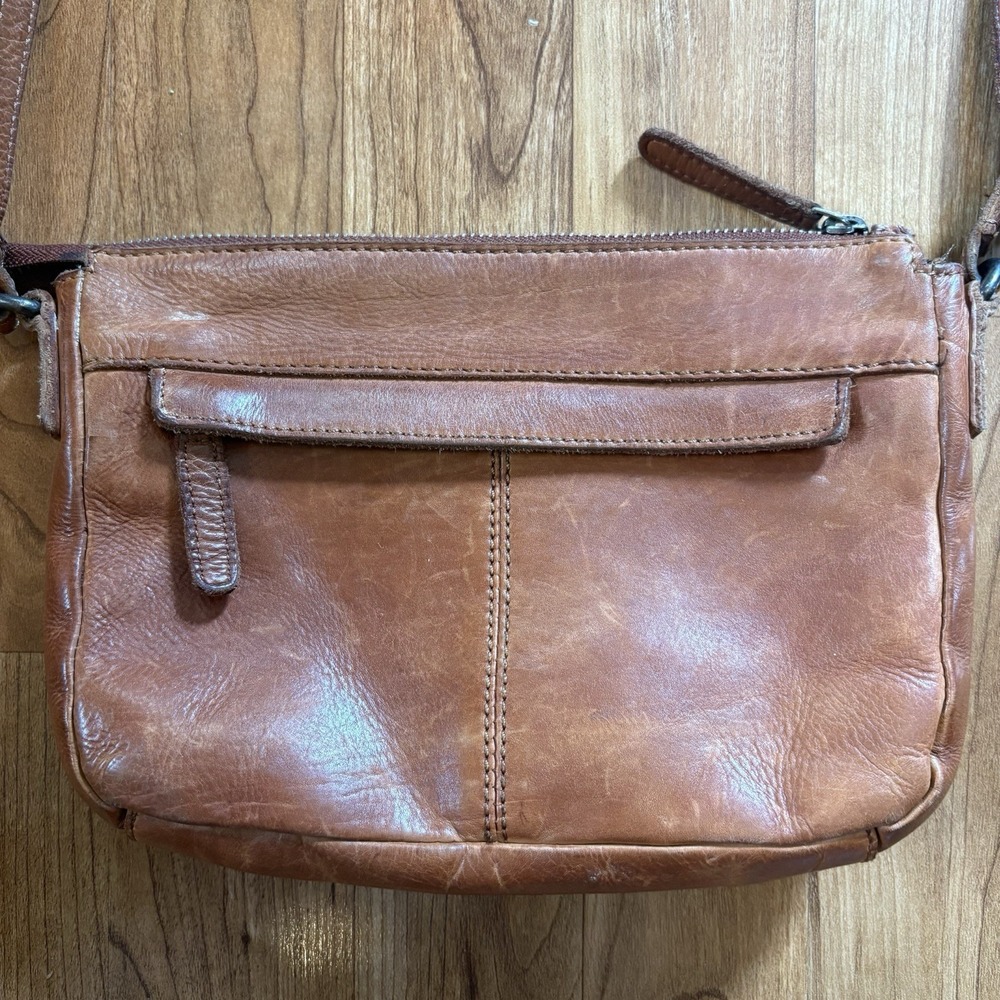 Vilenca Holland Woven Brown Genuine Leather Crossbody Purse Small Bag - Picture 5 of 7